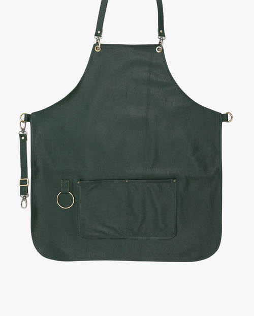 Green Bartender Leather Apron Design 2