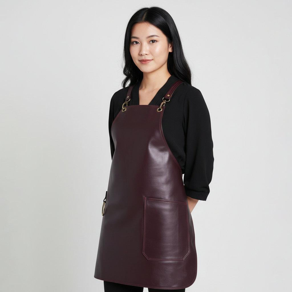 Brown Bartender Leather Apron Design 1