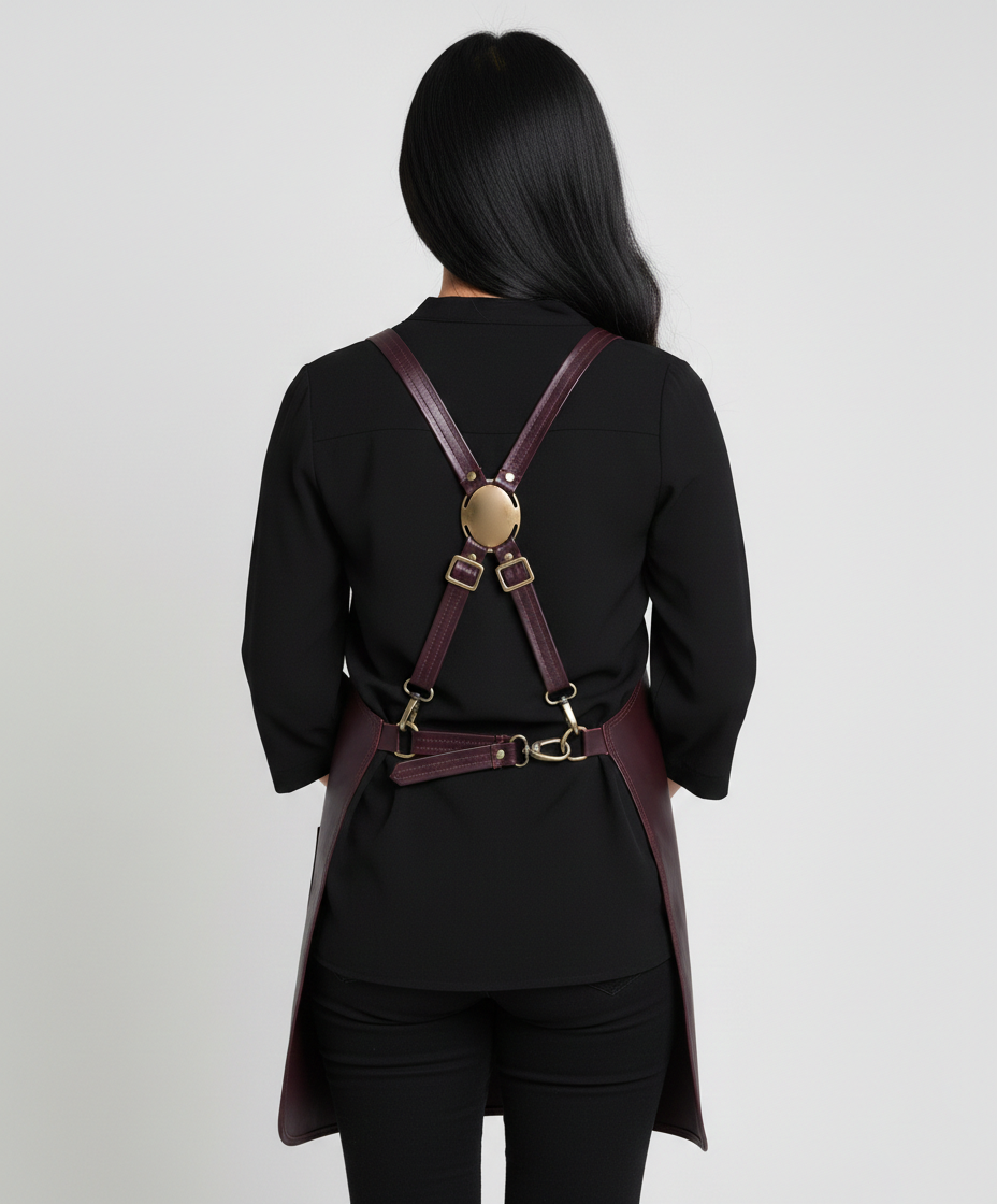 Brown Bartender Leather Apron Design 1